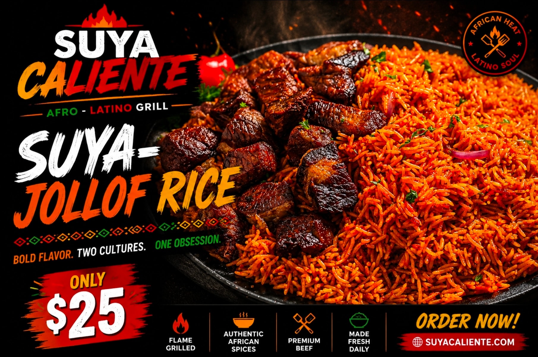 Suya-Jollof Combo