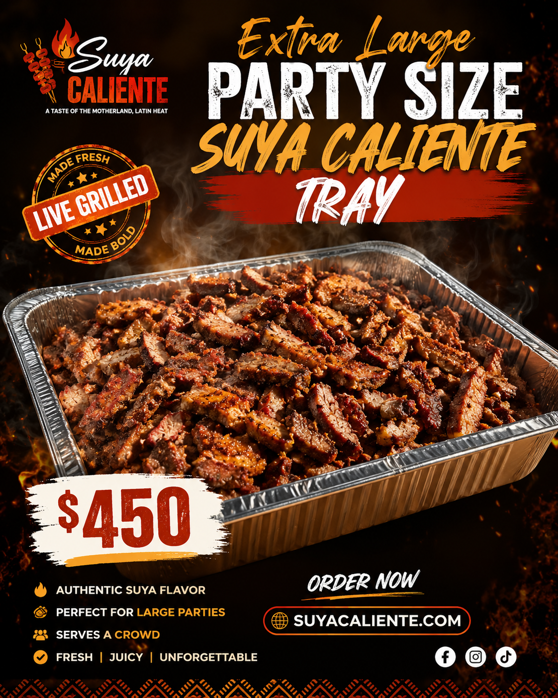 Extra Large Party Size Suya Caliente Tray